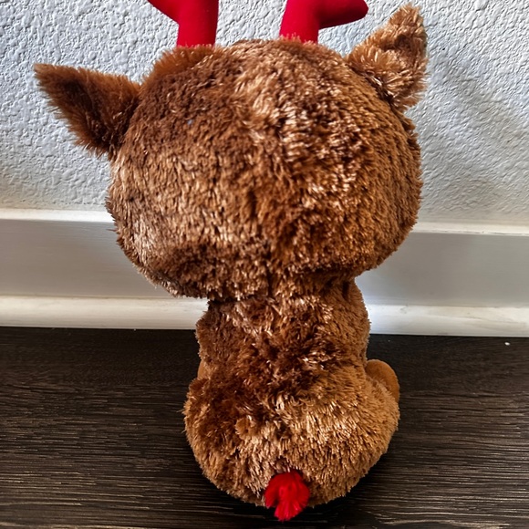 RETIRED 2011 TY BEANIE BOO BOOS COMET REINDEER CHRISTMAS  9" PLUSH SOLID EYES - Picture 4 of 4